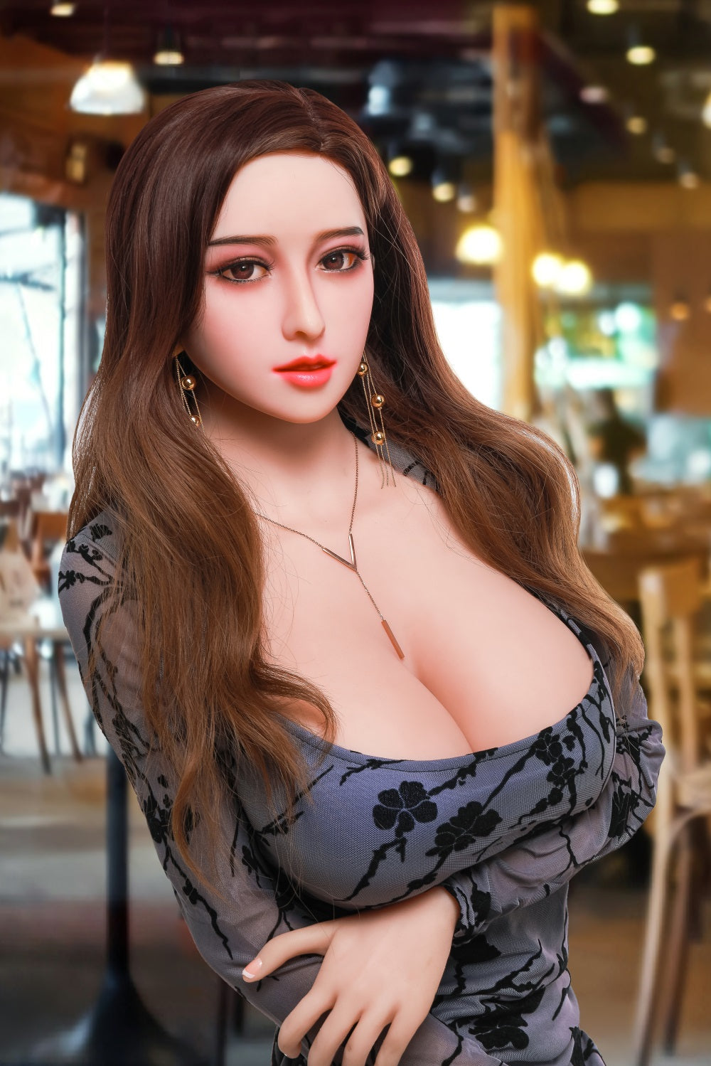 168cm Brown Curly Hair Big Booms TPE Sex Love Doll - Miki IDATEDOLL