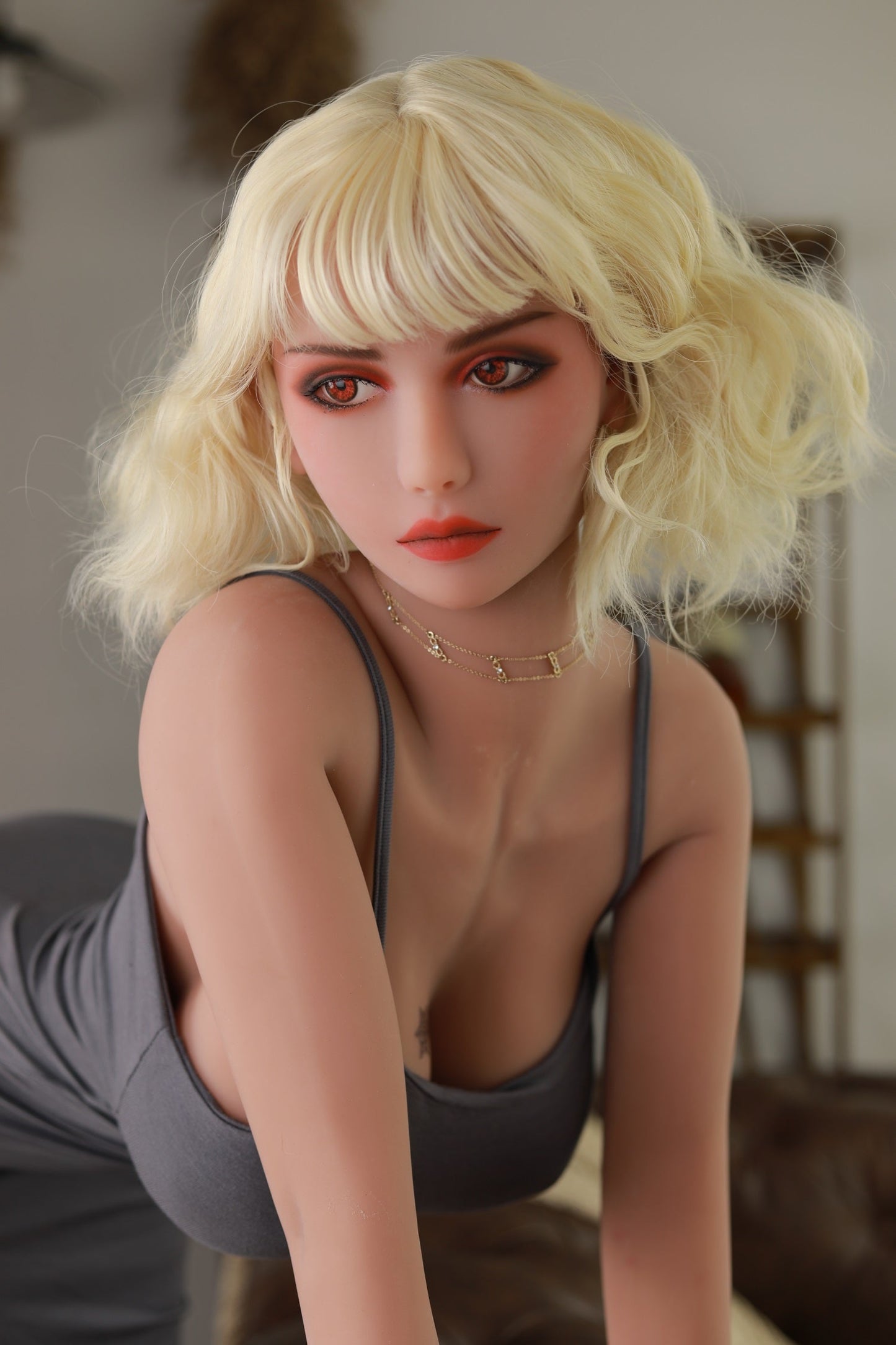 170CM Big Breast Short White Hair Adult Love TPE Sex Doll - Wary IDATEDOLL
