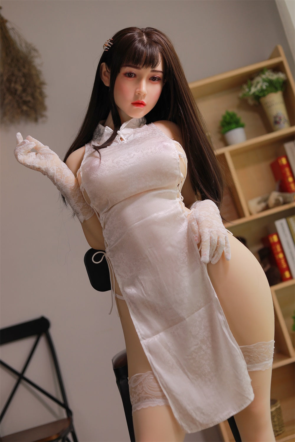 170CM Japanese Big Breast Long Hair Silicone Head+ TPE Body Adult Love Sex Doll - Lilith IDATEDOLL