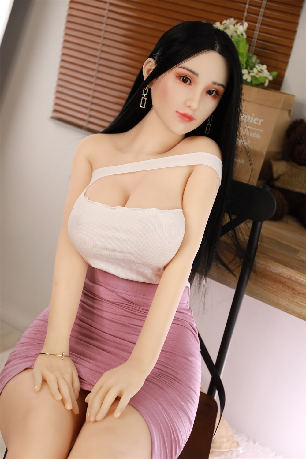 170CM Japanese Big Breast Silicone Head+ TPE Body Adult Love Sex Doll -Mixue IDATEDOLL