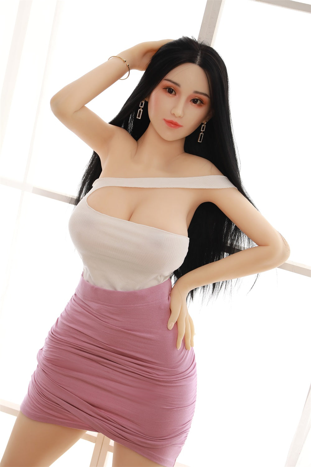 170CM Japanese Big Breast Silicone Head+ TPE Body Adult Love Sex Doll -Mixue IDATEDOLL
