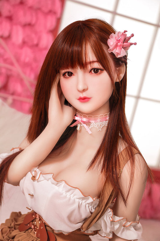 148CM Life-Size Blonde Medium Breast Silicone Head+ TPE Body Sex Doll - Akiko IDATEDOLL
