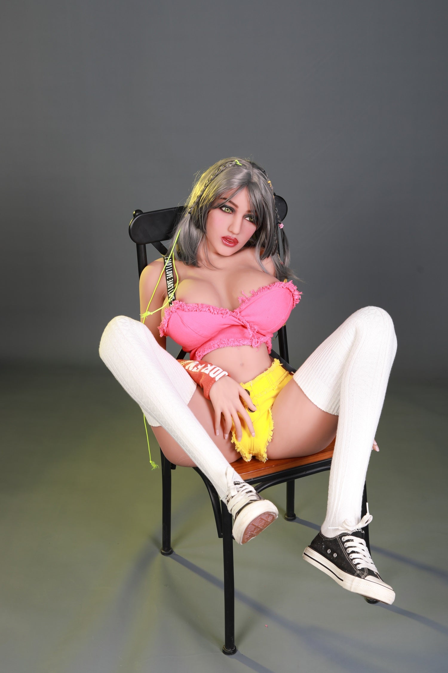 158CM Large Breast Brown Eyes Silver Gray Hair TPE Sex Doll - Madison IDATEDOLL