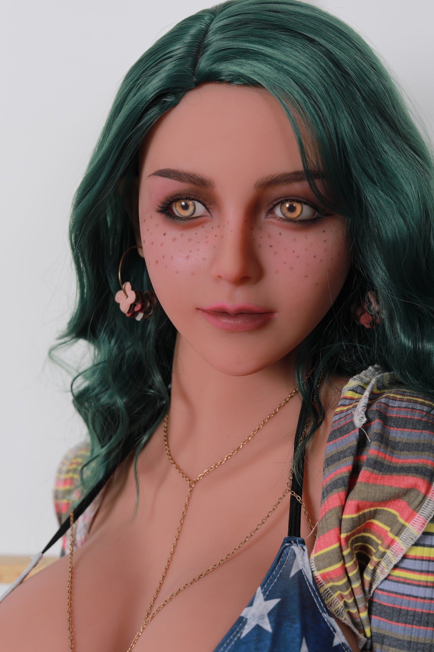 163CM Large Breast Green Curly Hair TPE Sex Doll - Brike IDATEDOLL