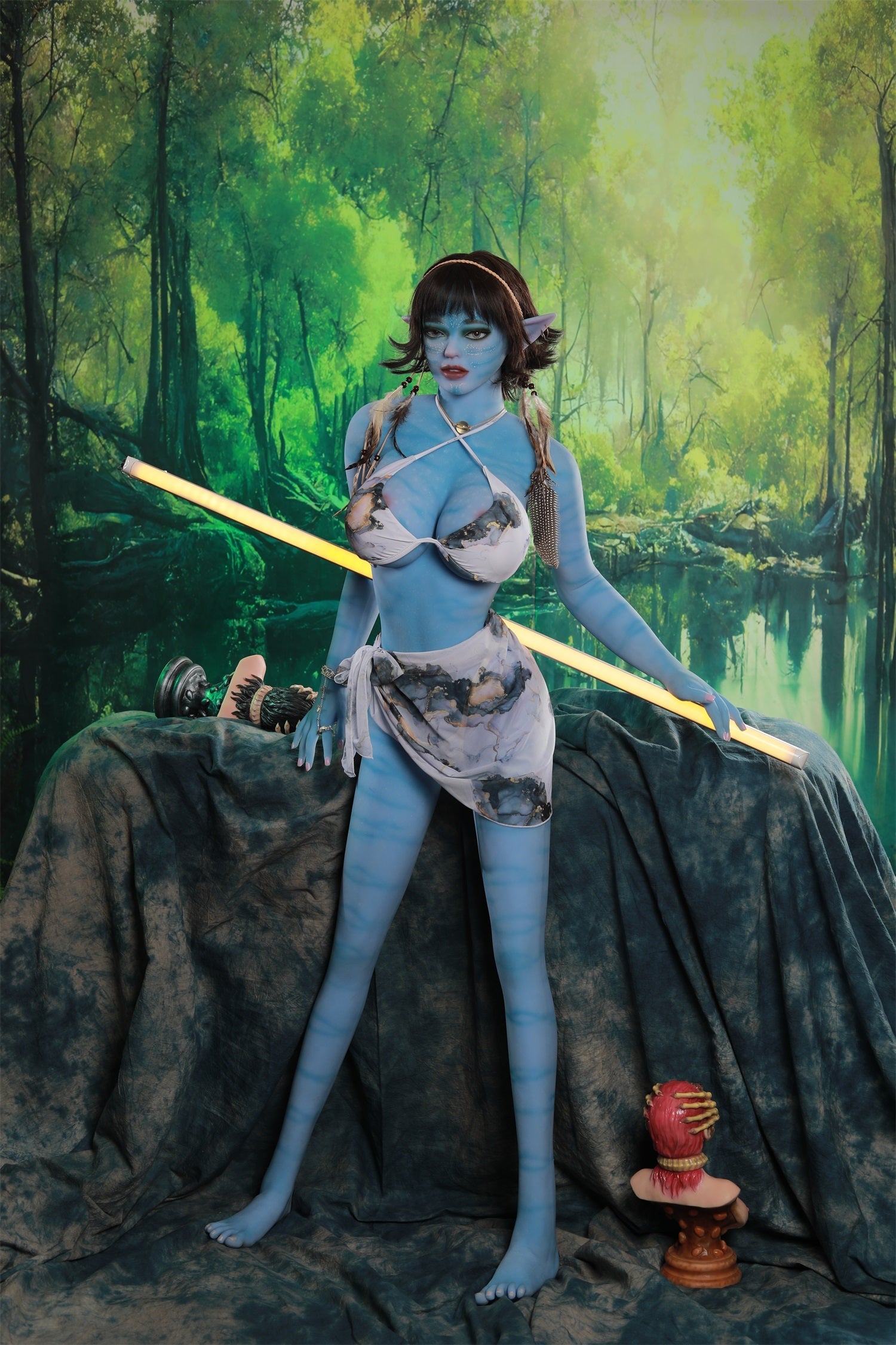 165CM Anime Fairy Large Breast Blue Body TPE Sex Doll - Ria IDATEDOLL